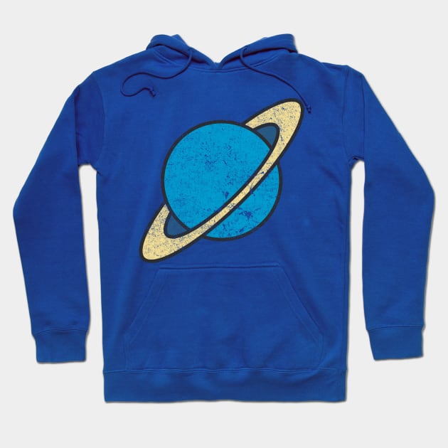 Distressed Saturn Planet Hoodie by vladocar